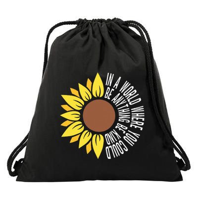 Be Kind Orange Flower Anti Bullying Awareness Unity Day Drawstring Bag
