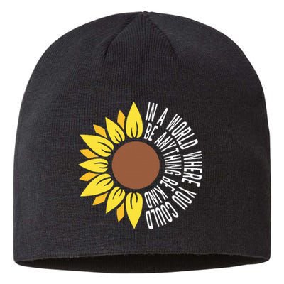 Be Kind Orange Flower Anti Bullying Awareness Unity Day Sustainable Beanie