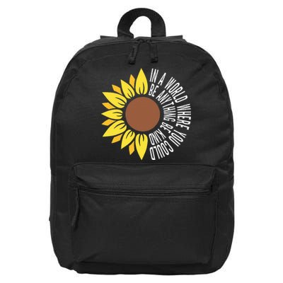 Be Kind Orange Flower Anti Bullying Awareness Unity Day 16 in Basic Backpack