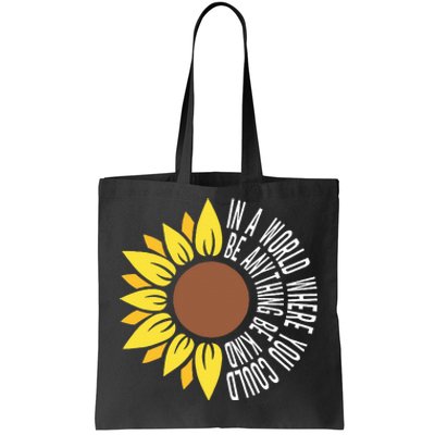 Be Kind Orange Flower Anti Bullying Awareness Unity Day Tote Bag