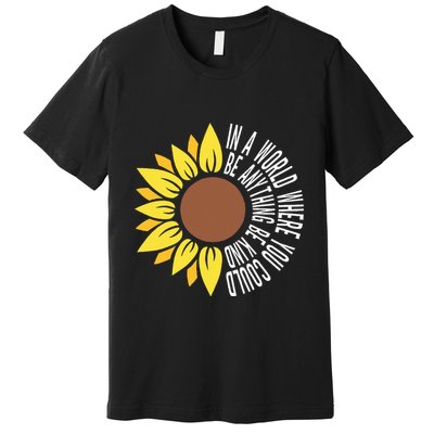 Be Kind Orange Flower Anti Bullying Awareness Unity Day Premium T-Shirt