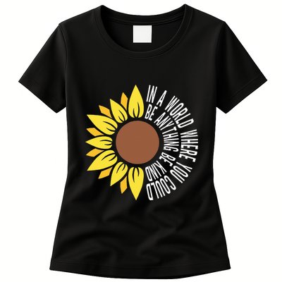 Be Kind Orange Flower Anti Bullying Awareness Unity Day Womens T-Shirt