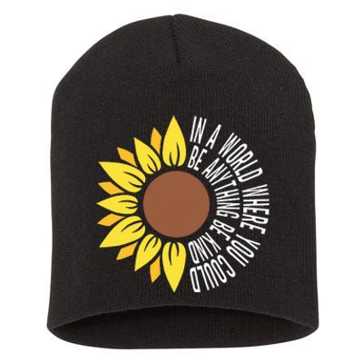 Be Kind Orange Flower Anti Bullying Awareness Unity Day Short Acrylic Beanie