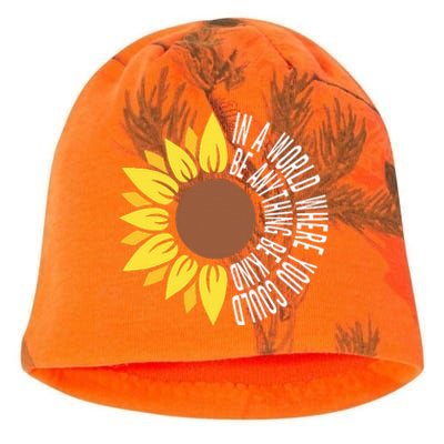 Be Kind Orange Flower Anti Bullying Awareness Unity Day Kati - Camo Knit Beanie