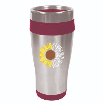 Be Kind Orange Flower Anti Bullying Awareness Unity Day 16oz Travel Tumbler