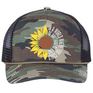 Be Kind Orange Flower Anti Bullying Awareness Unity Day Retro Rope Trucker Hat Cap