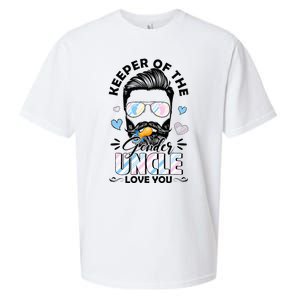 Beard Keeper Of Gender Uncle Loves You Gender Reveal Sueded Cloud Jersey T-Shirt