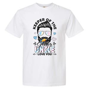 Beard Keeper Of Gender Uncle Loves You Gender Reveal Garment-Dyed Heavyweight T-Shirt