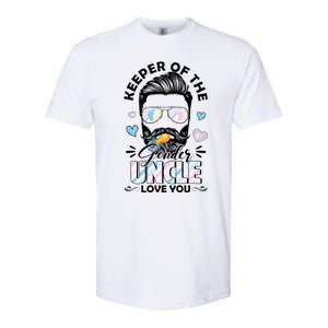 Beard Keeper Of Gender Uncle Loves You Gender Reveal Softstyle CVC T-Shirt