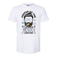 Beard Keeper Of Gender Uncle Loves You Gender Reveal Softstyle CVC T-Shirt