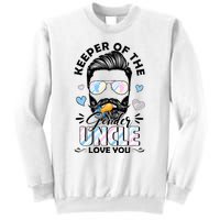 Beard Keeper Of Gender Uncle Loves You Gender Reveal Sweatshirt