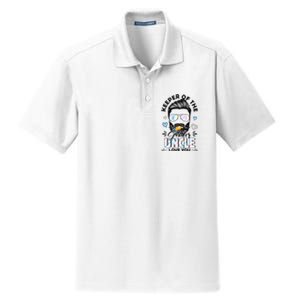 Beard Keeper Of Gender Uncle Loves You Gender Reveal Dry Zone Grid Polo