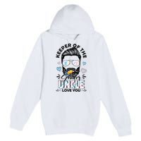 Beard Keeper Of Gender Uncle Loves You Gender Reveal Premium Pullover Hoodie