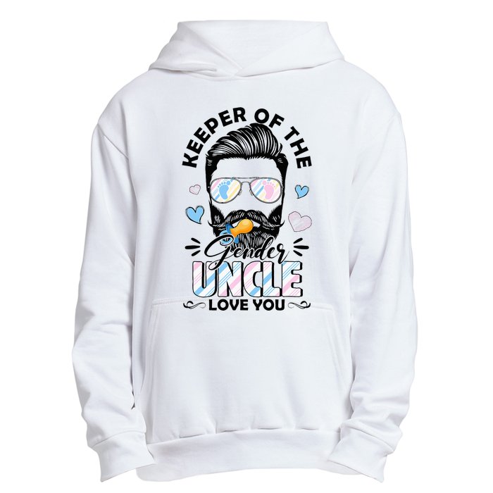 Beard Keeper Of Gender Uncle Loves You Gender Reveal Urban Pullover Hoodie