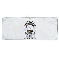 Beard Keeper Of Gender Uncle Loves You Gender Reveal Large Microfiber Waffle Golf Towel