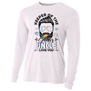 Beard Keeper Of Gender Uncle Loves You Gender Reveal Cooling Performance Long Sleeve Crew