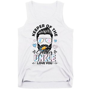 Beard Keeper Of Gender Uncle Loves You Gender Reveal Tank Top