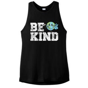 Be Kind Peace on Earth Anti Bullying UNITY DAY Orange Ladies PosiCharge Tri-Blend Wicking Tank