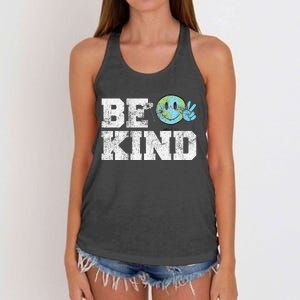 Be Kind Peace on Earth Anti Bullying UNITY DAY Orange Women's Knotted Racerback Tank