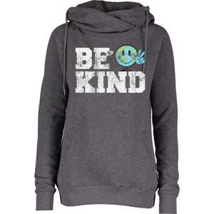 Be Kind Peace on Earth Anti Bullying UNITY DAY Orange Womens Funnel Neck Pullover Hood