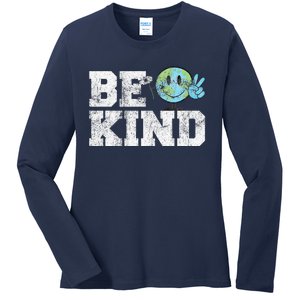 Be Kind Peace on Earth Anti Bullying UNITY DAY Orange Ladies Long Sleeve Shirt