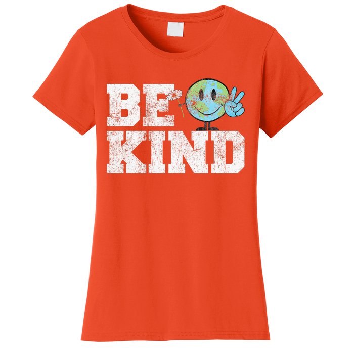 Be Kind Peace on Earth Anti Bullying UNITY DAY Orange Women's T-Shirt