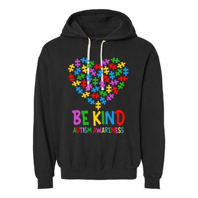 Be Kind Puzzle Heart Kindness Autism Awareness  Wo Kid Garment-Dyed Fleece Hoodie