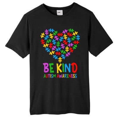 Be Kind Puzzle Heart Kindness Autism Awareness  Wo Kid Tall Fusion ChromaSoft Performance T-Shirt