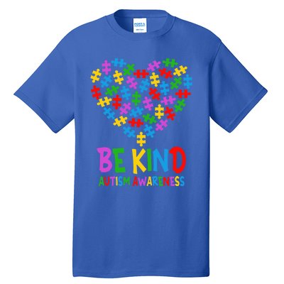 Be Kind Puzzle Heart Kindness Autism Awareness  Wo Kid Tall T-Shirt