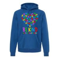 Be Kind Puzzle Heart Kindness Autism Awareness  Wo Kid Premium Hoodie