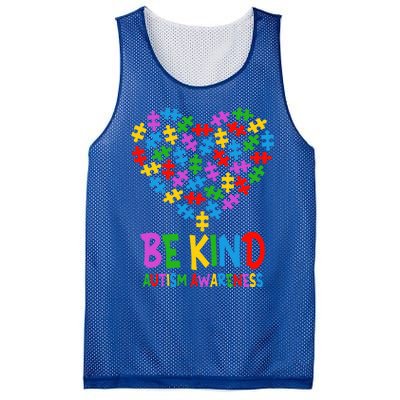 Be Kind Puzzle Heart Kindness Autism Awareness  Wo Kid Mesh Reversible Basketball Jersey Tank