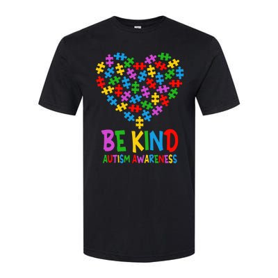 Be Kind Puzzle Heart Kindness Autism Awareness  Wo Kid Softstyle CVC T-Shirt