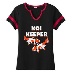 Butterfly Koi Pond Showa Koi Fish Tancho Sanke Kohaku Koi Ladies Halftime Notch Neck Tee