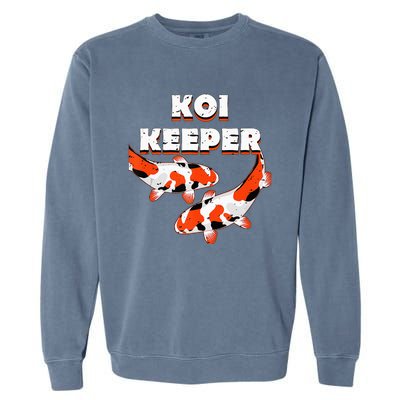 Butterfly Koi Pond Showa Koi Fish Tancho Sanke Kohaku Koi Garment-Dyed Sweatshirt