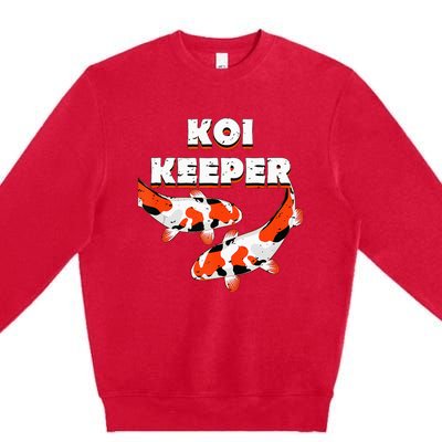 Butterfly Koi Pond Showa Koi Fish Tancho Sanke Kohaku Koi Premium Crewneck Sweatshirt