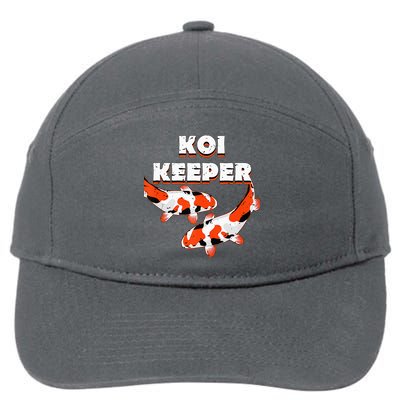 Butterfly Koi Pond Showa Koi Fish Tancho Sanke Kohaku Koi 7-Panel Snapback Hat