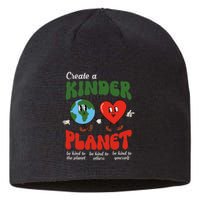 Be Kind Planet Save Earth Day Retro Groovy Environment Sustainable Beanie