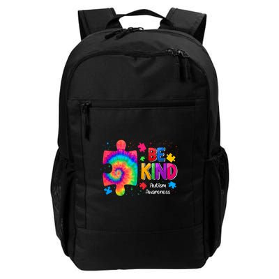 Be Kind Puzzle Pieces Tie Dye Cute Autism Awareness Backpack