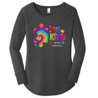 Be Kind Puzzle Pieces Tie Dye Cute Autism Awareness Women's Perfect Tri Tunic Long Sleeve Shirt