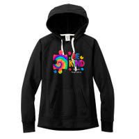 Be Kind Puzzle Pieces Tie Dye Cute Autism Awareness Women's Fleece Hoodie