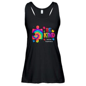 Be Kind Puzzle Pieces Tie Dye Cute Autism Awareness Ladies Essential Flowy Tank