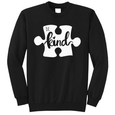 Be Kind Puzzle Piece Autism Awareness Sweatshirt