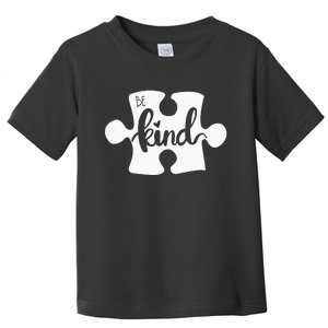 Be Kind Puzzle Piece Autism Awareness Toddler T-Shirt