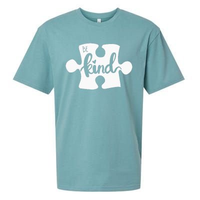 Be Kind Puzzle Piece Autism Awareness Sueded Cloud Jersey T-Shirt