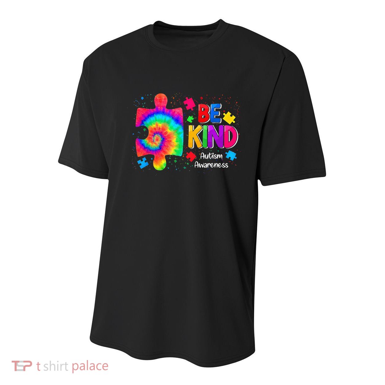 Be Kind Puzzle Pieces Tie Dye Cute Autism Awareness Youth Performance Sprint T-Shirt