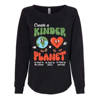 Be Kind Planet Save Earth Day Retro Gift Womens California Wash Sweatshirt