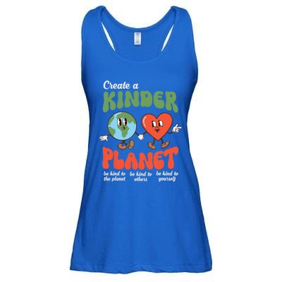 Be Kind Planet Save Earth Day Retro Gift Ladies Essential Flowy Tank