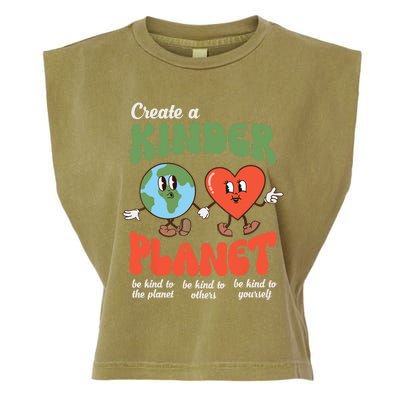 Be Kind Planet Save Earth Day Retro Gift Garment-Dyed Women's Muscle Tee