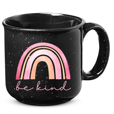 Be Kind Pink Rainbow Cute Gift 15oz Campfire Ceramic Mug