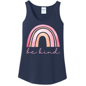 Be Kind Pink Rainbow Cute Gift Ladies Essential Tank